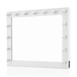 2pc Grayde 3 Drawer Vanity Table And Mirror Set With Bulbs And USB Ports Luminous White - MiBasics -Home Living Store GUEST 69b318eb aeea 4880 a698 77c7f7464482