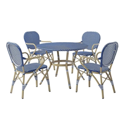 Denny Round Patio Table - Blue - MiBasics 4 Denny Round Patio Table - Blue - MiBasics - Image 2