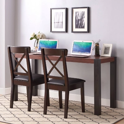 60" Holt Modern Two-Tone Dining Table Walnut - MiBasics 5 60" Holt Modern Two-Tone Dining Table Walnut - MiBasics - Image 3