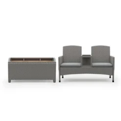 2pc Maksville Aluminum Patio Loveseat & Storage Bench - MiBasics -Home Living Store GUEST 6beb48bf f6e3 4cc6 a933 b28726a2fcb1