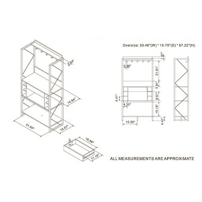 Orella Rustic Baker's Rack Reclaimed Oak - MiBasics 13 Orella Rustic Baker's Rack Reclaimed Oak - MiBasics - Image 11
