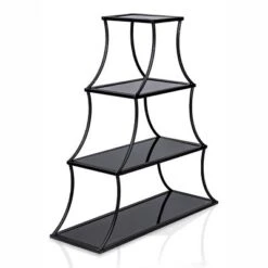 50.63" Kurry 4 Shelves Bookcase Sand Black - MiBasics -Home Living Store GUEST 6de5f889 f872 43b0 8211 177572261066