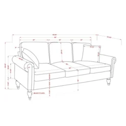 Evok Contemporary Chenille Upholstered Sofa - MiBasics -Home Living Store GUEST 6e928a84 da55 403e 85b5 15b930c2c731