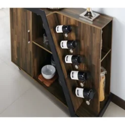 Blackjack 5 Bottle Mobile Wine Cabinet Light Hickory - MiBasics -Home Living Store GUEST 707ccb85 9a0b 4f62 8912 ef35378f3500