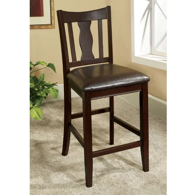 5pc Tilmara Curvy Cutout Back Chair Counter Dining Table SetEspresso - MiBasics 4 5pc Tilmara Curvy Cutout Back Chair Counter Dining Table SetEspresso - MiBasics - Image 2