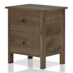Cecilia 2 Drawer Nightstand Walnut - MiBasics -Home Living Store GUEST 776491a2 6ae4 43a8 b790 1ff2de956695