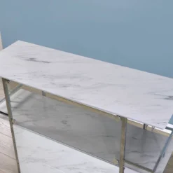 Mauro Faux Marble Bar Table White/Chrome - MiBasics -Home Living Store GUEST 78b34123 5dbf 473a 8015 9c917f02dcf0