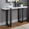 Druse Sofa Table With U-Shaped Legs White/Black - MiBasics -Home Living Store GUEST 7bcf08ab 3c24 43ad b049 5a71a9e06b4e