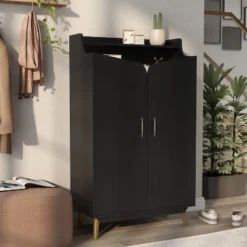 Tamworth Double Door Shoe Cabinet Black - MiBasics 14 Tamworth Double Door Shoe Cabinet Black - MiBasics -Home Living Store GUEST 7e33daeb 79d0 4523 bf25 0c9099b2328e