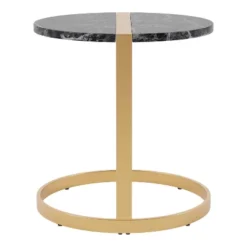 Aldergrove Round Side Table Gold/Black - MiBasics 8 Aldergrove Round Side Table Gold/Black - MiBasics -Home Living Store GUEST 817c9293 66a5 4e5d 9ee8 3a5c3c9a087c