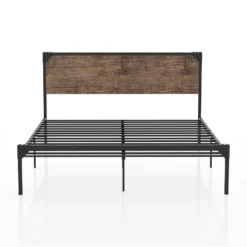 Margrit Two-Tone Design Platform Bed Dark Brown - MiBasics -Home Living Store GUEST 8230a370 a8bb 47a6 ac43 19db642a7360