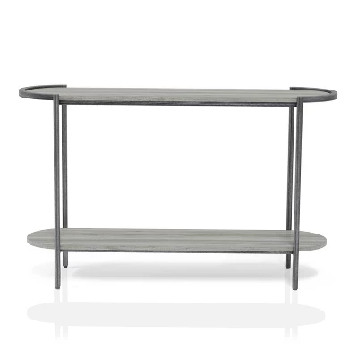 Millerton Lower Shelf Sofa Table Light Gray/Brushed Metal - MiBasics 4 Millerton Lower Shelf Sofa Table Light Gray/Brushed Metal - MiBasics - Image 2