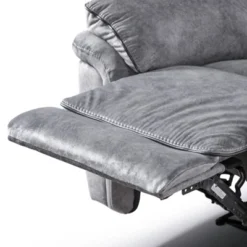 MiBasics Breezenight Transitional Padded Manual Glider Reclining Chair Gray: Microsuede Upholstery, Foam Fill, Wood Frame 26 MiBasics Breezenight Transitional Padded Manual Glider Reclining Chair Gray: Microsuede Upholstery, Foam Fill, Wood Frame -Home Living Store GUEST 8499e104 5b50 4cc0 8efd 0dd3be42da9f