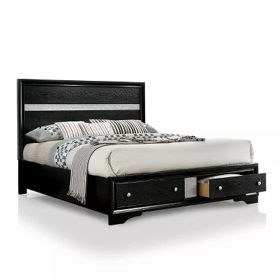 2pc Queen Whether By Bed With Nightstand Black - MiBasics 5 2pc Queen Whether By Bed With Nightstand Black - MiBasics - Image 3