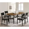 5pc Bernst Mid-Century Modern Dining Table Set Antique Oak/Black/Gray - MiBasics -Home Living Store GUEST 876bb416 470e 4f55 8c0c e6a84a67225a