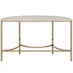 Grand Canal Modern Semi Circle Sofa Table Champagne - MiBasics -Home Living Store GUEST 888a3e00 aed0 45f8 8d75 d059b2d78c27