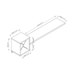 Donjala 4 Bottle Floating Wine Rack White/Light Brown - MiBasics -Home Living Store GUEST 8c68f262 ad90 4cf7 a31c f2c6fdb011bc