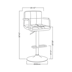 Ethan Adjustable Swivel Barstool With Arms - Furniture Of America -Home Living Store GUEST 8cb94ccc a352 42ab 8c96 2d5ade85f516