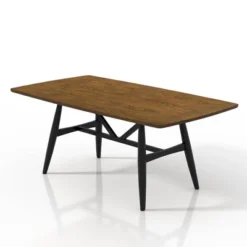 7pc Bernst Mid-Century Modern Dining Table Set Antique Oak/Black/Gray - MiBasics -Home Living Store GUEST 8e3cf17b 5bac 41a4 ae1d 846e1e7d3878