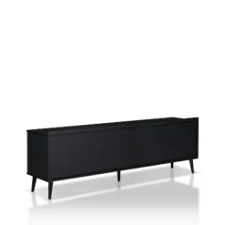 Dominique TV Stand For TVs Up To 78" Black/White Oak - MiBasics -Home Living Store GUEST 902891e2 4145 40ec 9f28 974540238453