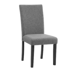 5pc Kellum Contemporary Round Dining Set White/Brushed Brown Gray/Light Gray - MiBasics -Home Living Store GUEST 9288ec21 2e1a 4a17 b143 bc97a8706832