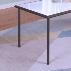 Inlissa 2 Open Shelf Console Table Gun Metal/White High Gloss - MiBasics -Home Living Store GUEST 92e90359 4570 40aa a7bc 093ed602fc35