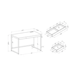 Paylen 2 Drawer Desk With USB Port White/Copper - MiBasics 9 Paylen 2 Drawer Desk With USB Port White/Copper - MiBasics -Home Living Store GUEST 93335578 bcd9 4e05 a5c5 b7ccdcca48f7