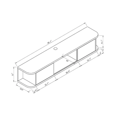 Edwige Floating Console TV Stand For TVs Up To 60" Distressed Gray - MiBasics 12 Edwige Floating Console TV Stand For TVs Up To 60" Distressed Gray - MiBasics - Image 10