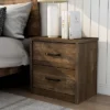 Culver Rustic 2 Drawer Nightstand With Usb Port Walnut - MiBasics -Home Living Store GUEST 942acdbe a885 40fc 8179 15c59801c3e5