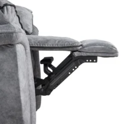 MiBasics Breezenight Transitional Padded Manual Glider Reclining Chair Gray: Microsuede Upholstery, Foam Fill, Wood Frame 25 MiBasics Breezenight Transitional Padded Manual Glider Reclining Chair Gray: Microsuede Upholstery, Foam Fill, Wood Frame -Home Living Store GUEST 97d2c549 8a4b 41dc b5e5 6ddcf241bfb1