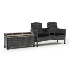 2pc Maksville Aluminum Patio Loveseat & Storage Bench - MiBasics -Home Living Store GUEST 99a5bd5b c817 4f77 b049 4674d1d532e3
