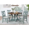 5pc Lexin Round Dining Table Set Antique Light Blue/Dark Oak - MiBasics -Home Living Store GUEST 99bf934b d732 4662 b21f 5a02cb2ddf02