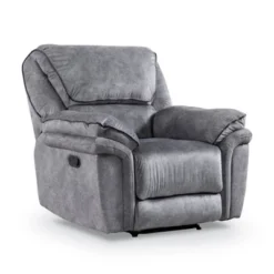 MiBasics Breezenight Transitional Padded Manual Glider Reclining Chair Gray: Microsuede Upholstery, Foam Fill, Wood Frame 21 MiBasics Breezenight Transitional Padded Manual Glider Reclining Chair Gray: Microsuede Upholstery, Foam Fill, Wood Frame -Home Living Store GUEST 9c562ff5 c07a 4d5c 98c6 a0e1ad206023