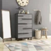 Mericalo 5 Drawer Staggered Chest Vintage Gray Oak - MiBasics -Home Living Store GUEST a0f1fb92 0633 4503 9b77 0d4919a31ba3