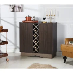 Cespi 16 Bottle Wine Cabinet Wenge - MiBasics -Home Living Store GUEST a32560b6 80e3 4103 a56b 98cf1f51f68c