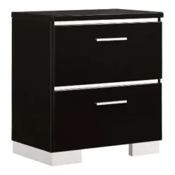 3pc Shorehaven Contemporary Nightstand And Chest California King Bedroom Set Black/Chrome - MiBasics -Home Living Store GUEST a3f0627a 57c1 4ba7 a382 5f0374f39c7f