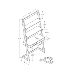 Holten 2 Open Shelves Leaning Desk - MiBasics 15 Holten 2 Open Shelves Leaning Desk - MiBasics -Home Living Store GUEST a8a6e3d4 a206 454c a024 9f632bab4a41