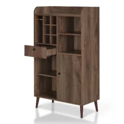 Elmora Midcentury Freestanding Mini Bar Distressed Walnut - MiBasics -Home Living Store GUEST aa951d83 d3af 409f 8e06 1c2f7d605cf5