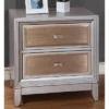Reina 2 Drawer Nightstand Silver - MiBasics -Home Living Store GUEST ab0b47b5 3332 4311 9897 7e94e0640389