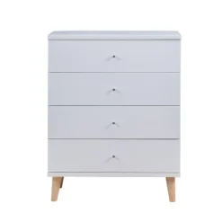 Retreat Mid-Century 4 Drawer Chest White - MiBasics -Home Living Store GUEST ac435bad e3c4 45e0 b437 6e768dcaa00d
