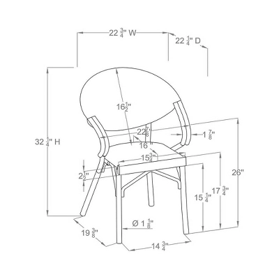Ansa 2pk Outdoor Wicker Arm Chairs - Dark Gray - MiBasics 6 Ansa 2pk Outdoor Wicker Arm Chairs - Dark Gray - MiBasics - Image 4