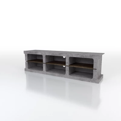 Ossi 6 Shelf TV Stand For TVs Up To 75" Cement - MiBasics 10 Ossi 6 Shelf TV Stand For TVs Up To 75" Cement - MiBasics - Image 8