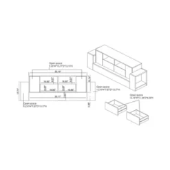Lums TV Stand For TVs Up To 80" Cement/Reclaimed Oak - MiBasics -Home Living Store GUEST b380db29 682a 498e a72f 09a994459a7e