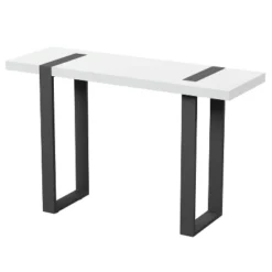 Druse Sofa Table With U-Shaped Legs White/Black - MiBasics 10 Druse Sofa Table With U-Shaped Legs White/Black - MiBasics -Home Living Store GUEST b7756e13 48b4 4247 b872 4f26299f74dc
