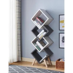 62.25" Braxett 4 Shelf Bookcase - MiBasics -Home Living Store GUEST b9f2abf5 b4b8 4a56 870e b3705c9fa3fe