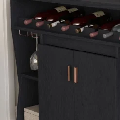 Veritte Contemporary 9 Bottle Buffet Black - MiBasics -Home Living Store GUEST bad2c2fc 0074 49cf b0b5 81523b6b365e