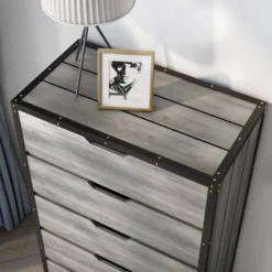 Mara Lavista Mobile 5 Drawers Chest Vintage Gray Oak - MiBasics -Home Living Store GUEST bb0ffb35 5028 45bd 9f53 346c502bb214