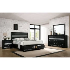 3pc Whether By Bed Nightstand And Dresser Set Black - MiBasics -Home Living Store GUEST bd7ddba8 d05c 4d46 8a89 a60703e852fc