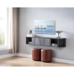 Edwige Floating Console TV Stand For TVs Up To 60" Distressed Gray - MiBasics 18 Edwige Floating Console TV Stand For TVs Up To 60" Distressed Gray - MiBasics -Home Living Store GUEST bdd9bfb3 ff6c 4604 a66c 287564be376c