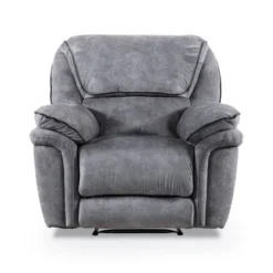 MiBasics Breezenight Transitional Padded Manual Glider Reclining Chair Gray: Microsuede Upholstery, Foam Fill, Wood Frame 22 MiBasics Breezenight Transitional Padded Manual Glider Reclining Chair Gray: Microsuede Upholstery, Foam Fill, Wood Frame -Home Living Store GUEST be6137d8 c0c4 40a5 9073 94a4c5fbb7e9
